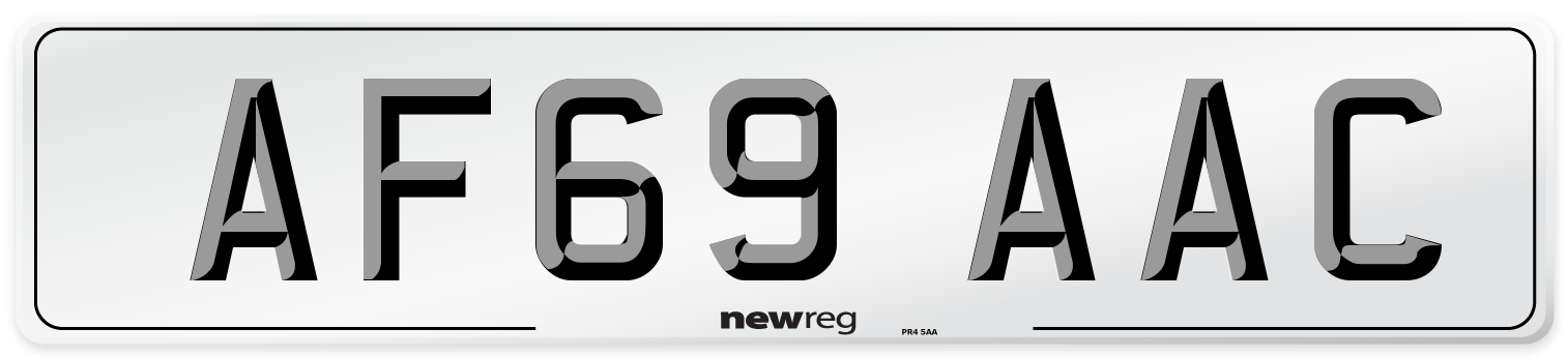 AF69 AAC Number Plate from New Reg